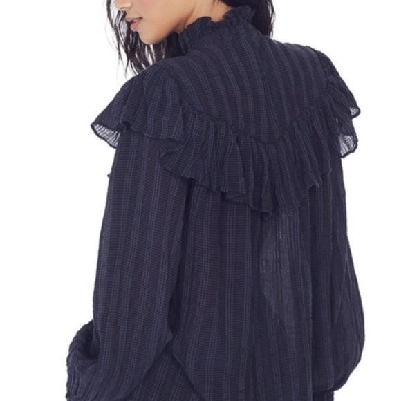 LoveShackFancy button down ruffle top XS - Picture 4 of 11